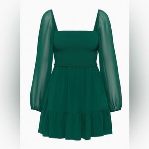 Wilfred NWOT Tempest Chiffon Mini Dress in Green